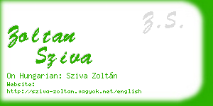 zoltan sziva business card